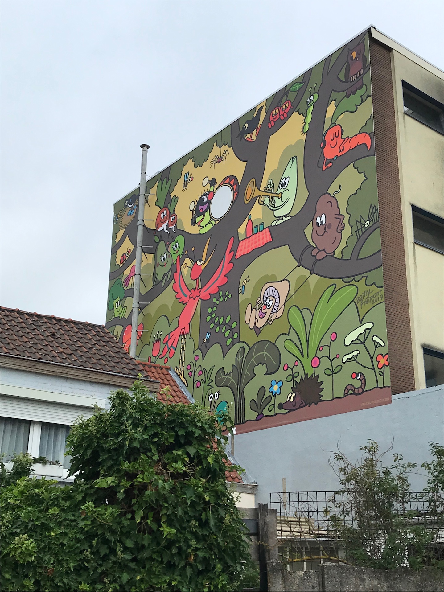 Fresque petit poilu Haren - Rue de la paroisse