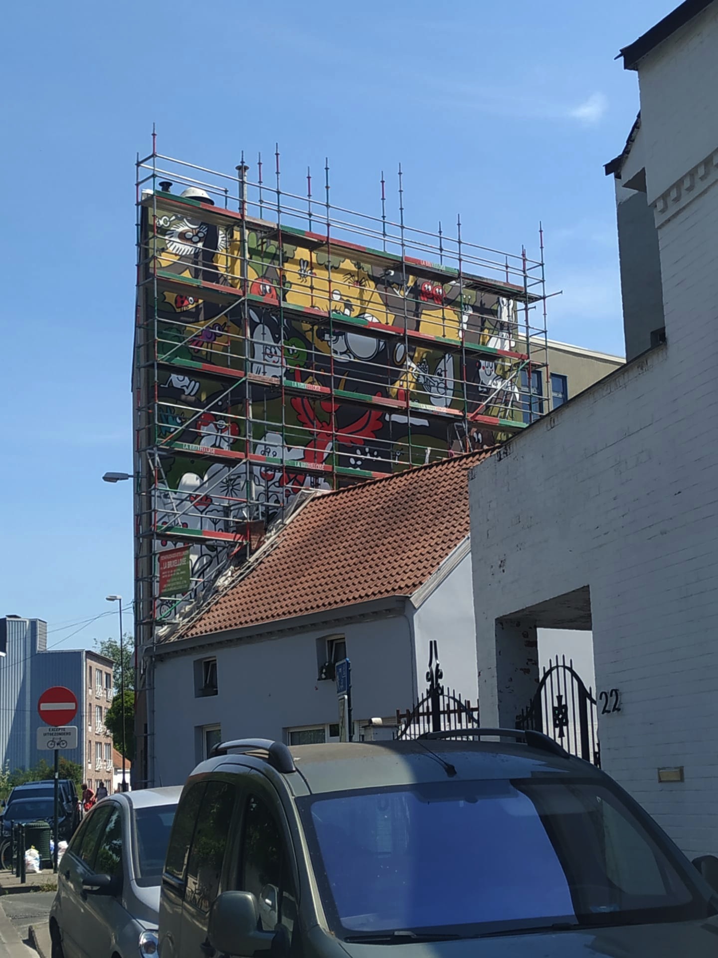 Fresque petit poilu Haren - Rue de la paroisse